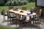 Deauville 8 Seater Teak Garden Dining Table Furniture Set